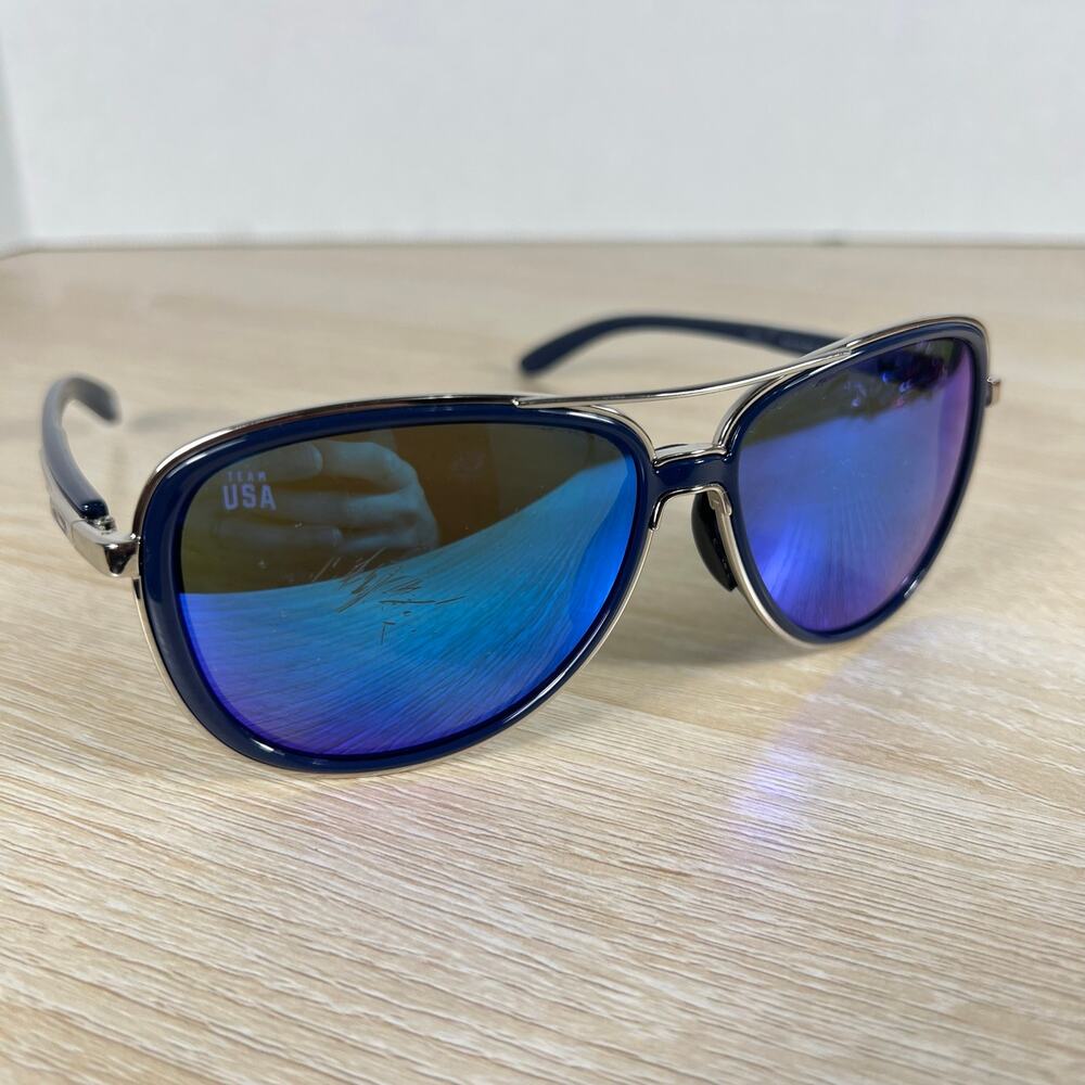 Oakley Split Time OO4129-0958 Sunglasses READ DESC Navy Blue Frame 58-13-133